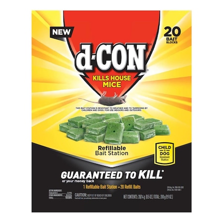 D-Con Mice Refillable Bait Station & Bait - 20 count DC5046